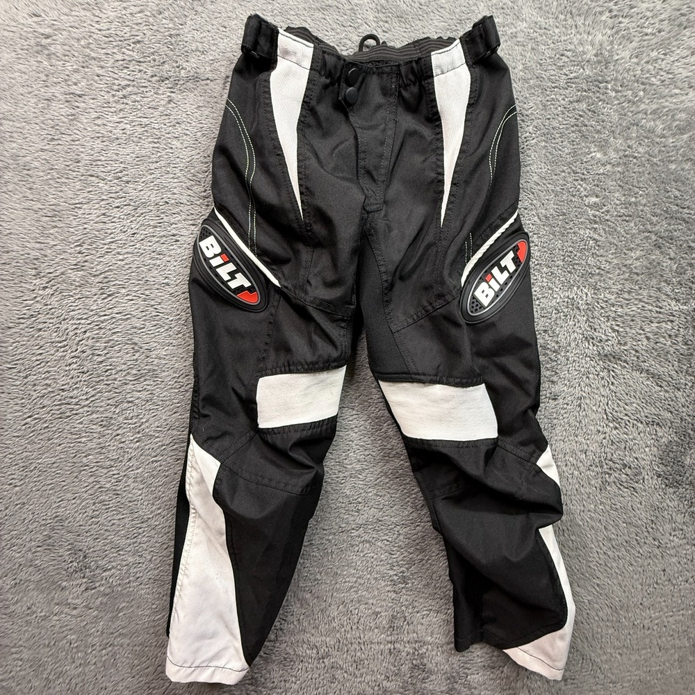 BiLT Blorp 1 Youth Motocross Pants Size 26 Black White Dirt Bike MX Riding Kids